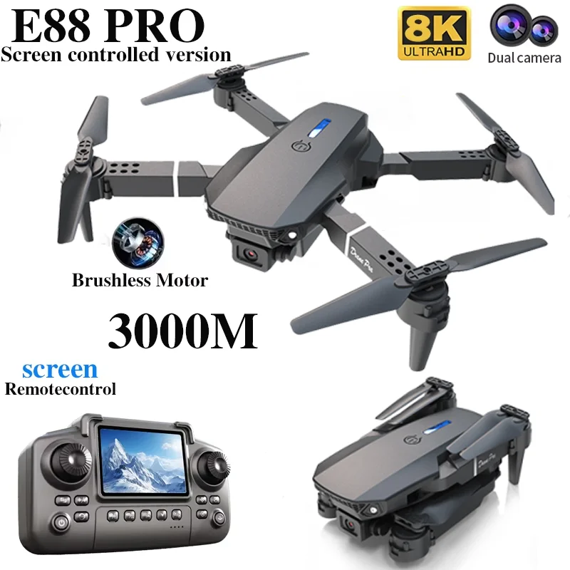 전문 E88 프로 드론 스크린 8K HD 카메라 WiF - Drone Z 리뷰 및 가격