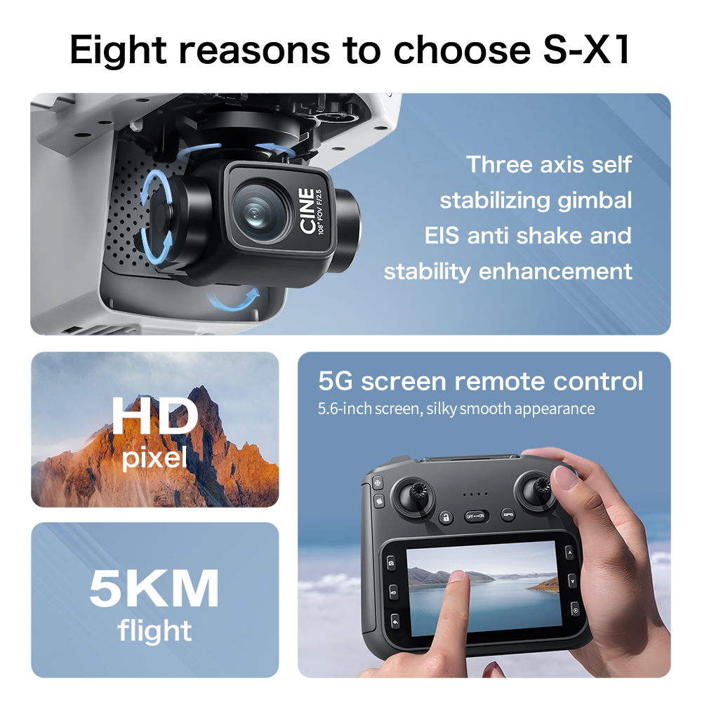 탑딜 S-X1 MAX GPS 드론 3축 짐벌 4K UH - Drone X1 Rc 리뷰 및 가격